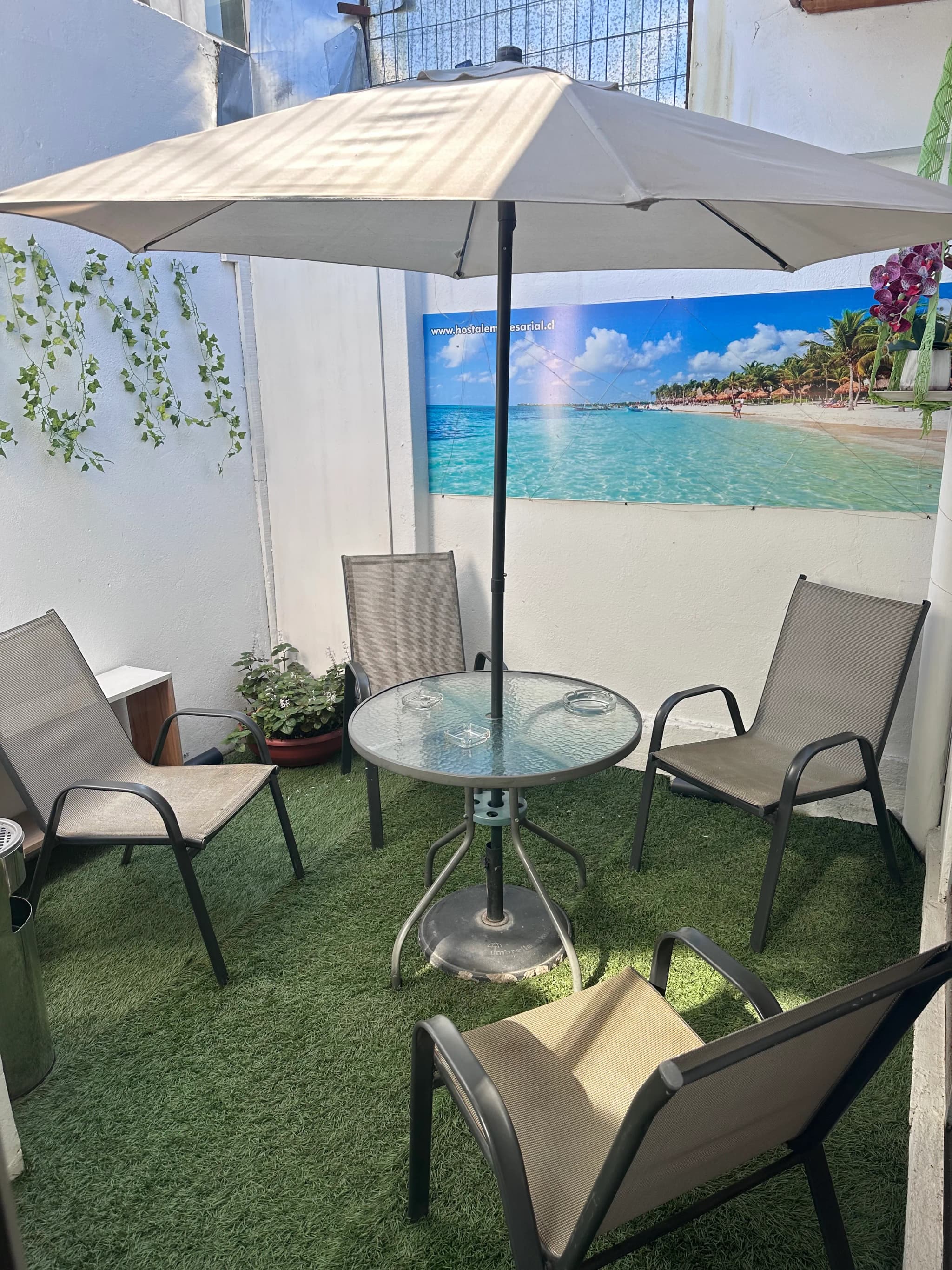 Terraza al aire libre para fumadores
